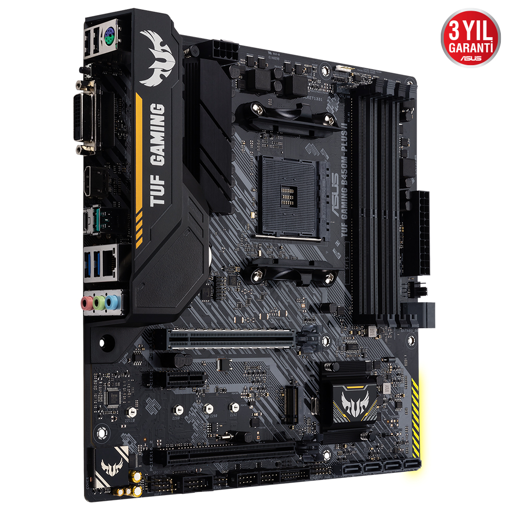 ASUS TUF GAMING B450M-PLUS II AMD B450 AM4 DDR4 4400 DP HDMI M2 USB3.2 AURA RGB mATX