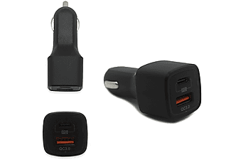 PHILIPS USB Araç İçi Şarj Adaptorü QC3.0 + USB-C Çıkış Siyah