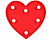 PETRIX Kalp Mini Led Dekoratif Aydınlatma Kırmızı