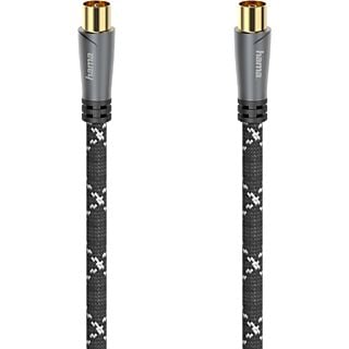 HAMA 00205073 - Câble d'antenne (Gris/Noir)