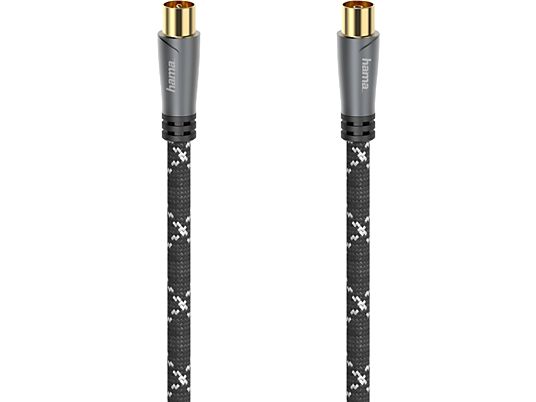 HAMA 00205073 - Câble d'antenne (Gris/Noir)