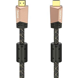 HAMA 00205026 - HDMI Kabel, 3 m, 18 Gbit/s, Braun/Bronze/Coffee
