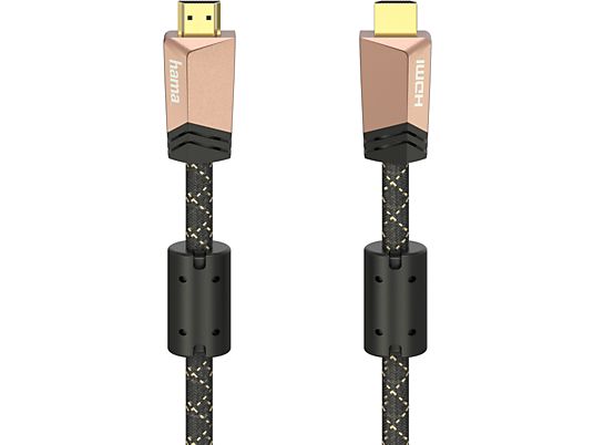 HAMA 00205026 - HDMI Kabel, 3 m, 18 Gbit/s, Braun/Bronze/Coffee