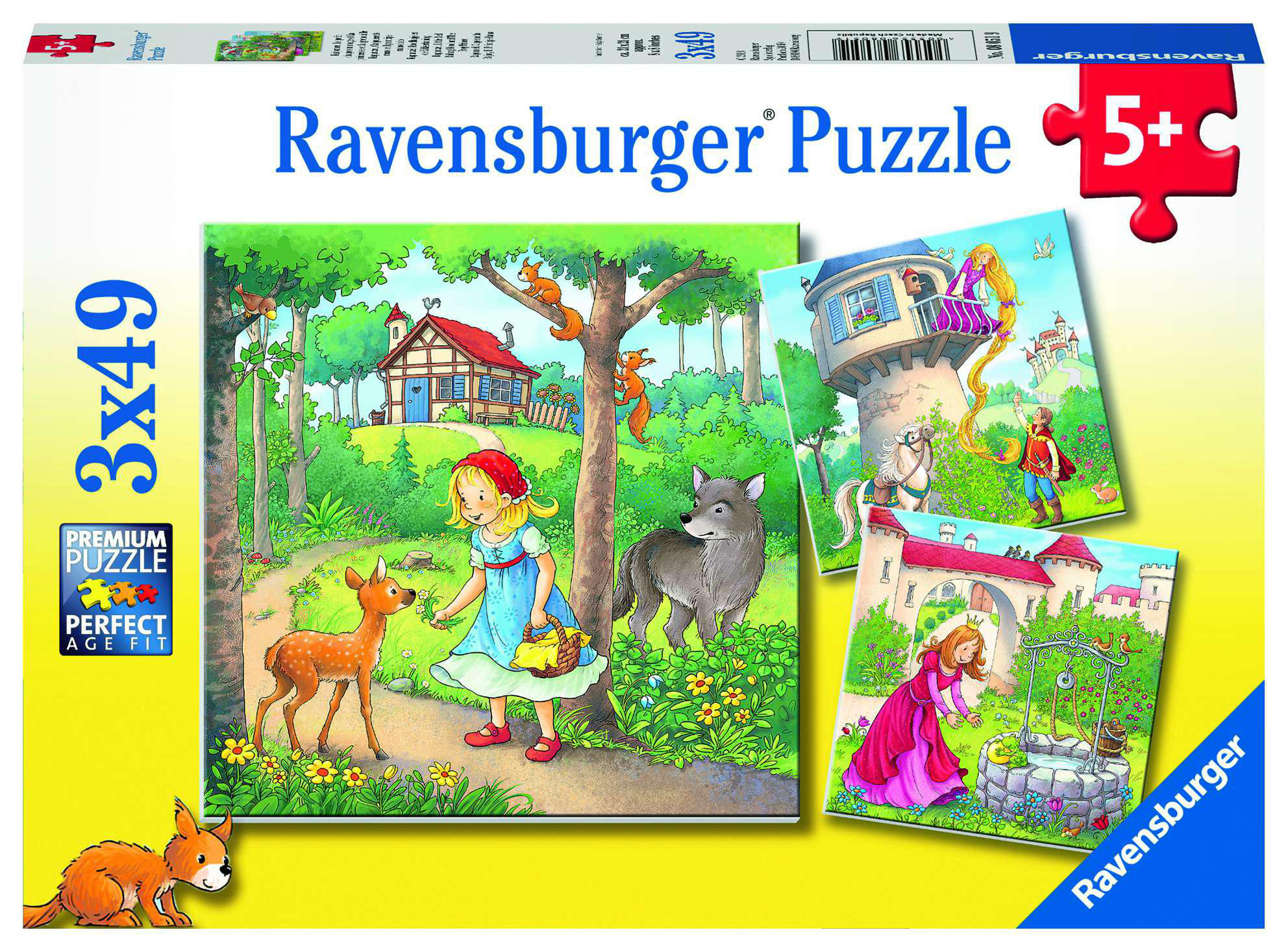 RAVENSBURGER Rapunzel, Rotkäppchen & Mehrfarbig Froschkönig Puzzle der