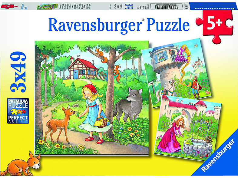RAVENSBURGER Rapunzel, Rotkäppchen & der Froschkönig Puzzle Mehrfarbig