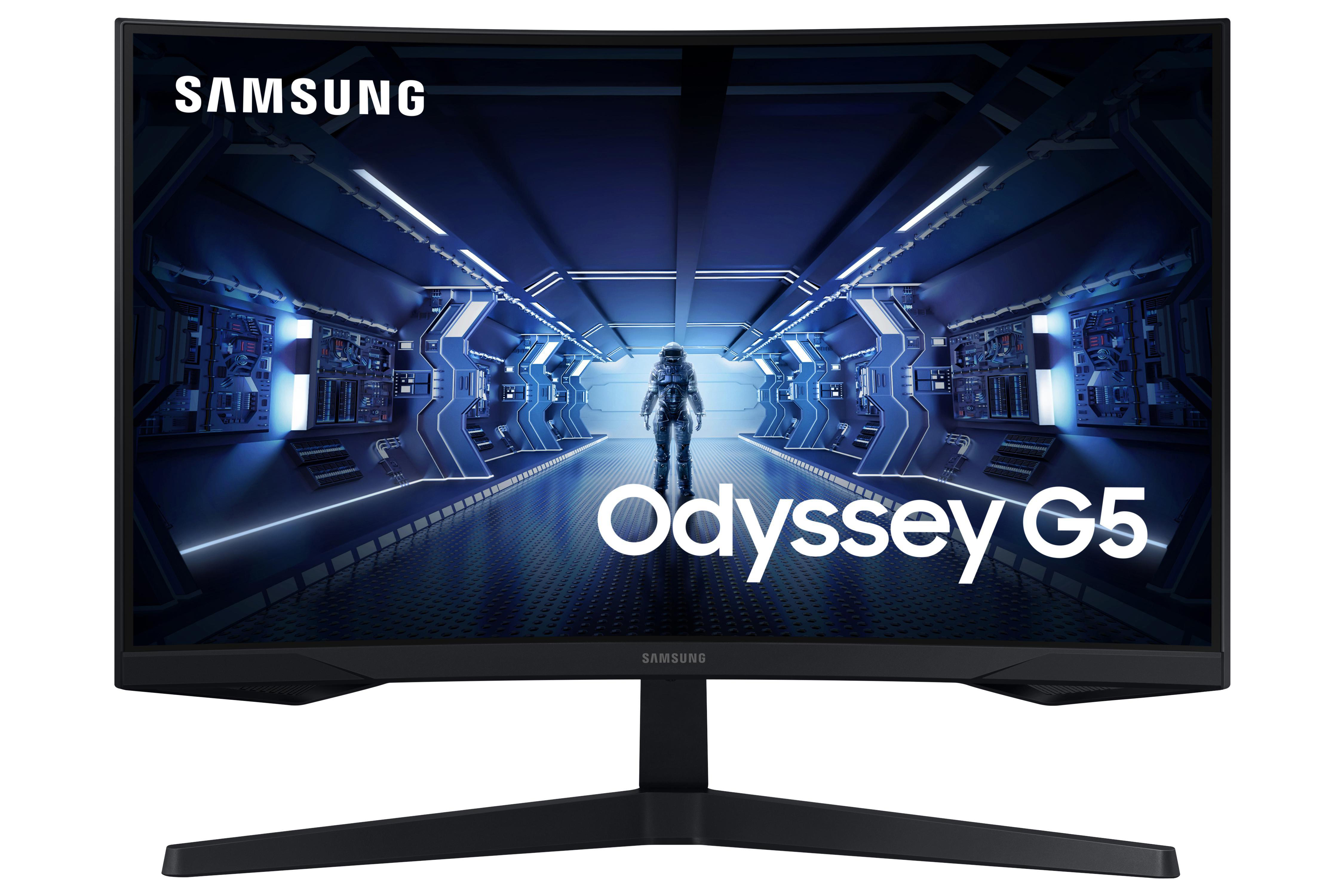 SAMSUNG Odyssey G5 (C27G54TQWR) 27 Zoll  QHD  Gaming Monitor  1 ms Reaktionszeit  