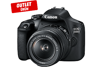CANON EOS 2000D 18-55 IS II Fotoğraf Makinesi Siyah Outlet 1180247