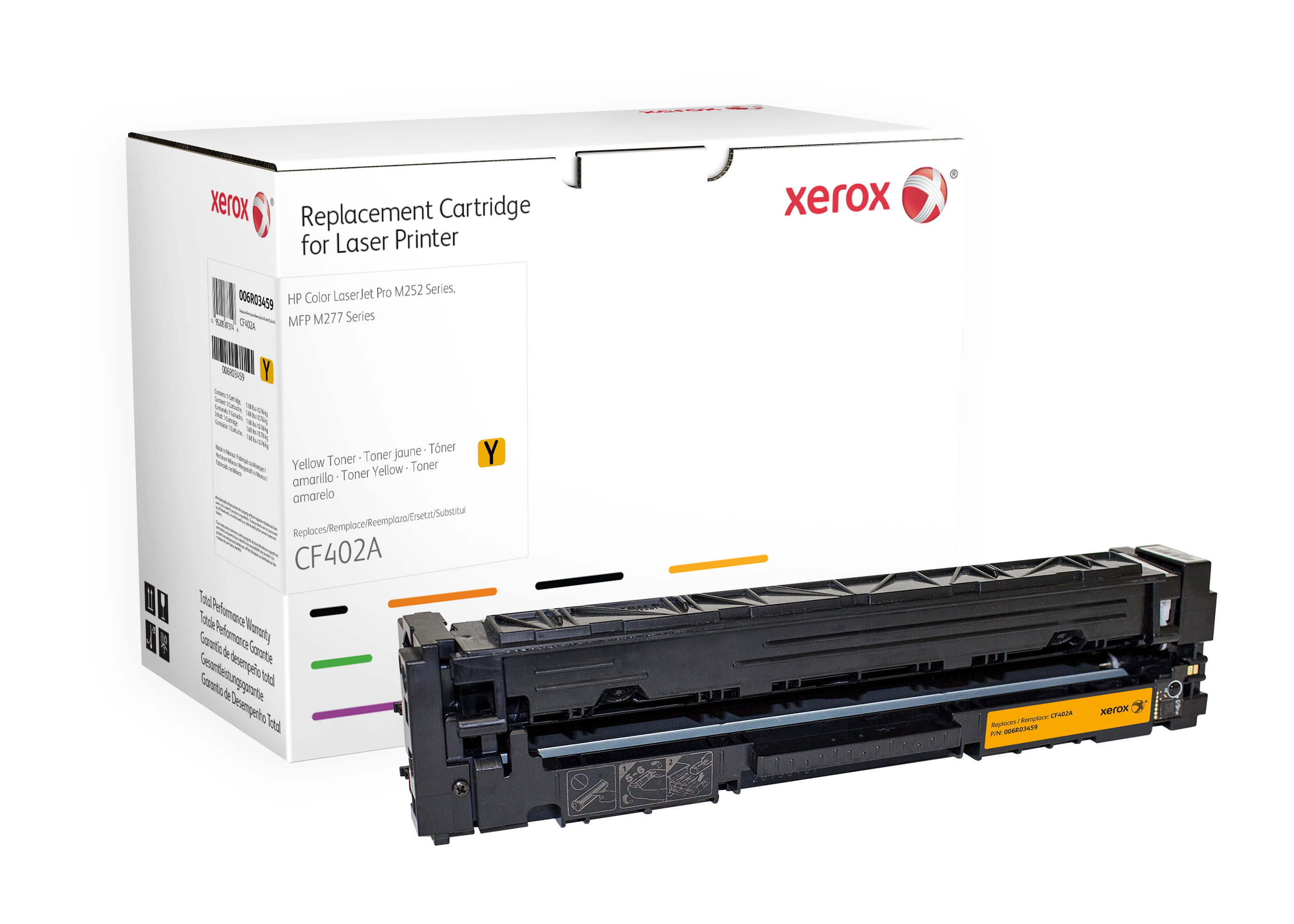 Cartucho de tóner - Xerox 006R03459, Equivalente a HP CF402A, Compatible con HP Colour LaserJet