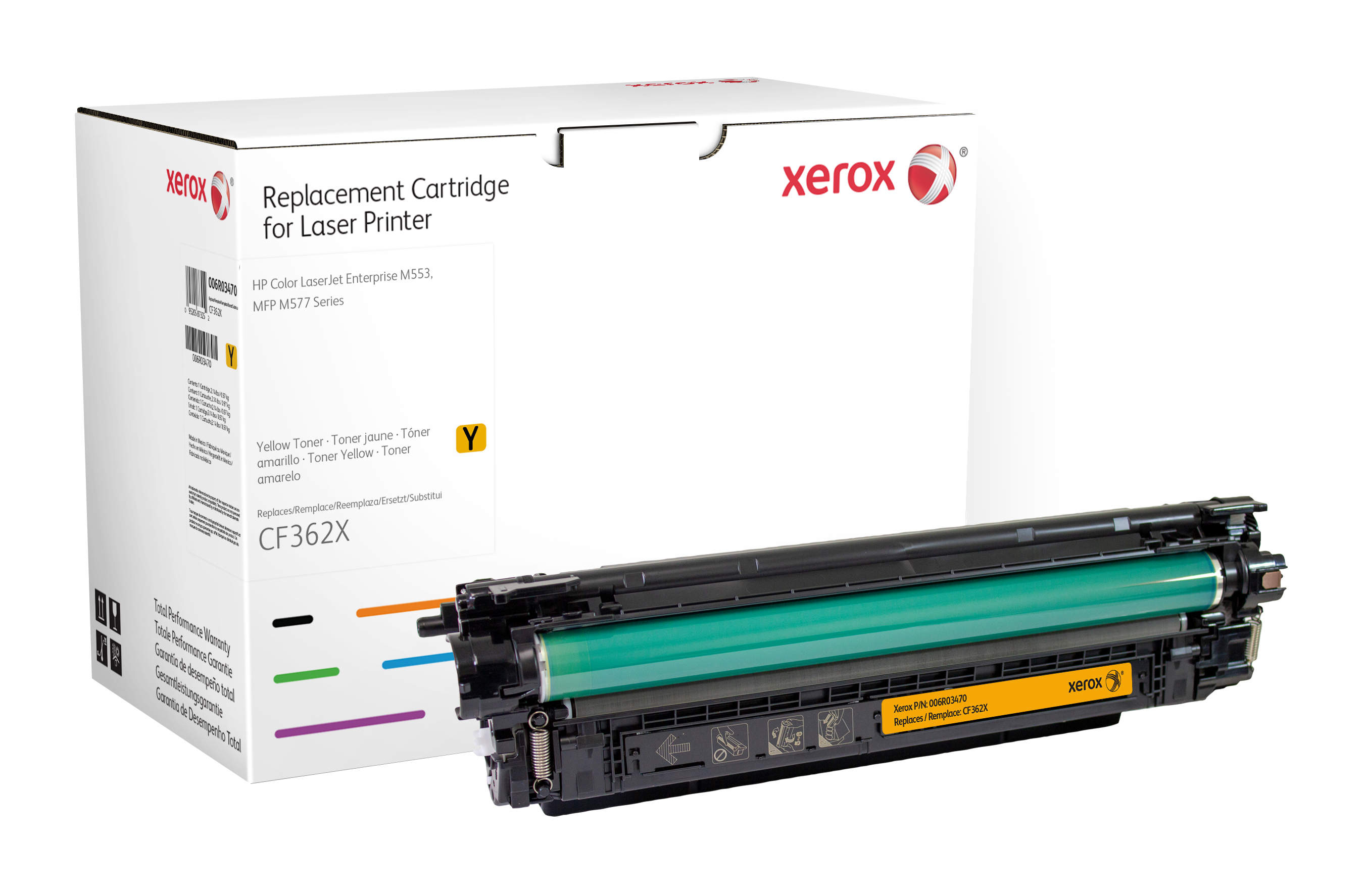 Cartucho de tóner - Xerox 006R03470, Amarillo, Compatible con HP Colour LaserJet Enterprise M552,