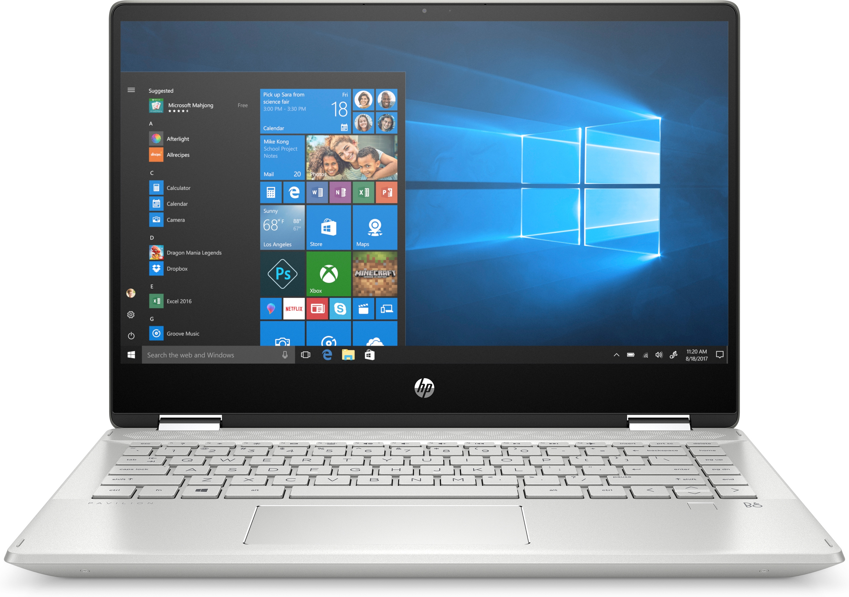 Convertible 2 en 1 - HP Pavilion x360 14-dh1023ns, 14", Intel® Core™ i3-10110U, 8 GB, 512 GB, W10, Plata