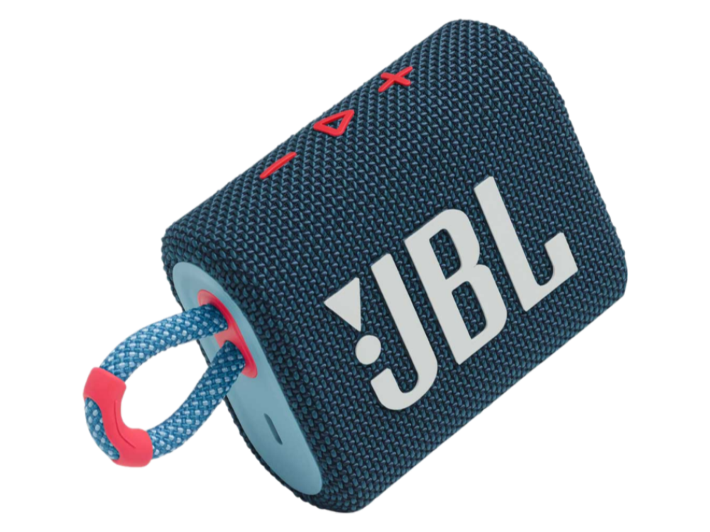 Altavoz inalámbrico - JBL Go 3, 4.2 W, 5 h, 500 mAh, Azul/Rosa