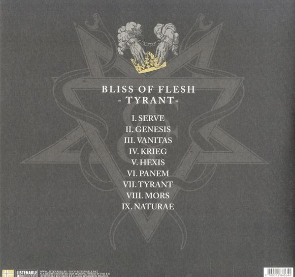 Albumcover mit einem Emblem mit Krone, Albumtitel und Trackliste.