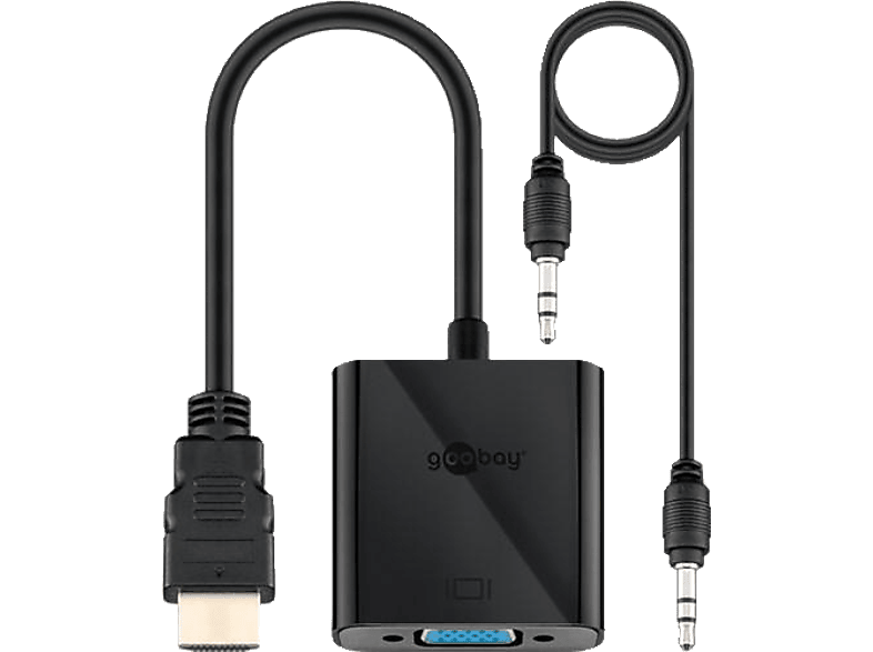 GOOBAY HDMI auf VGA (15-polig), Schwarz