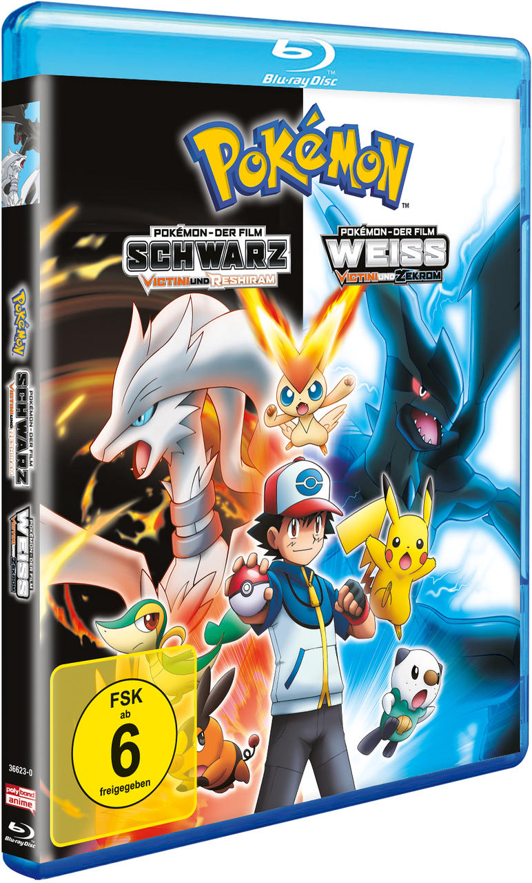 Pokemon-Film Blu-ray-Disc-Cover mit mehreren Charakteren und dem Pokemon-Logo.