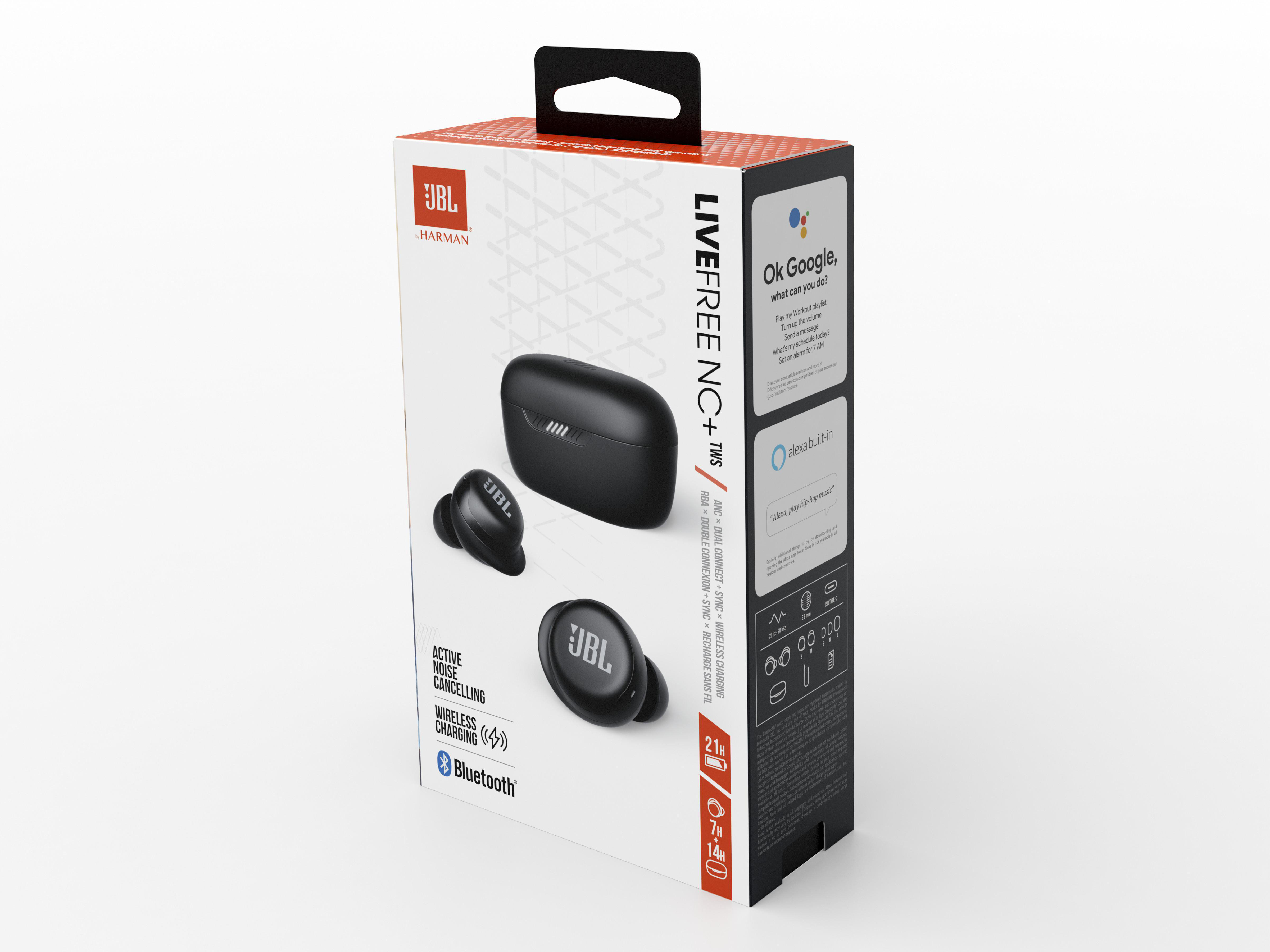 JBL LIVE FREE NC+, In-ear Kopfhörer Bluetooth Schwarz