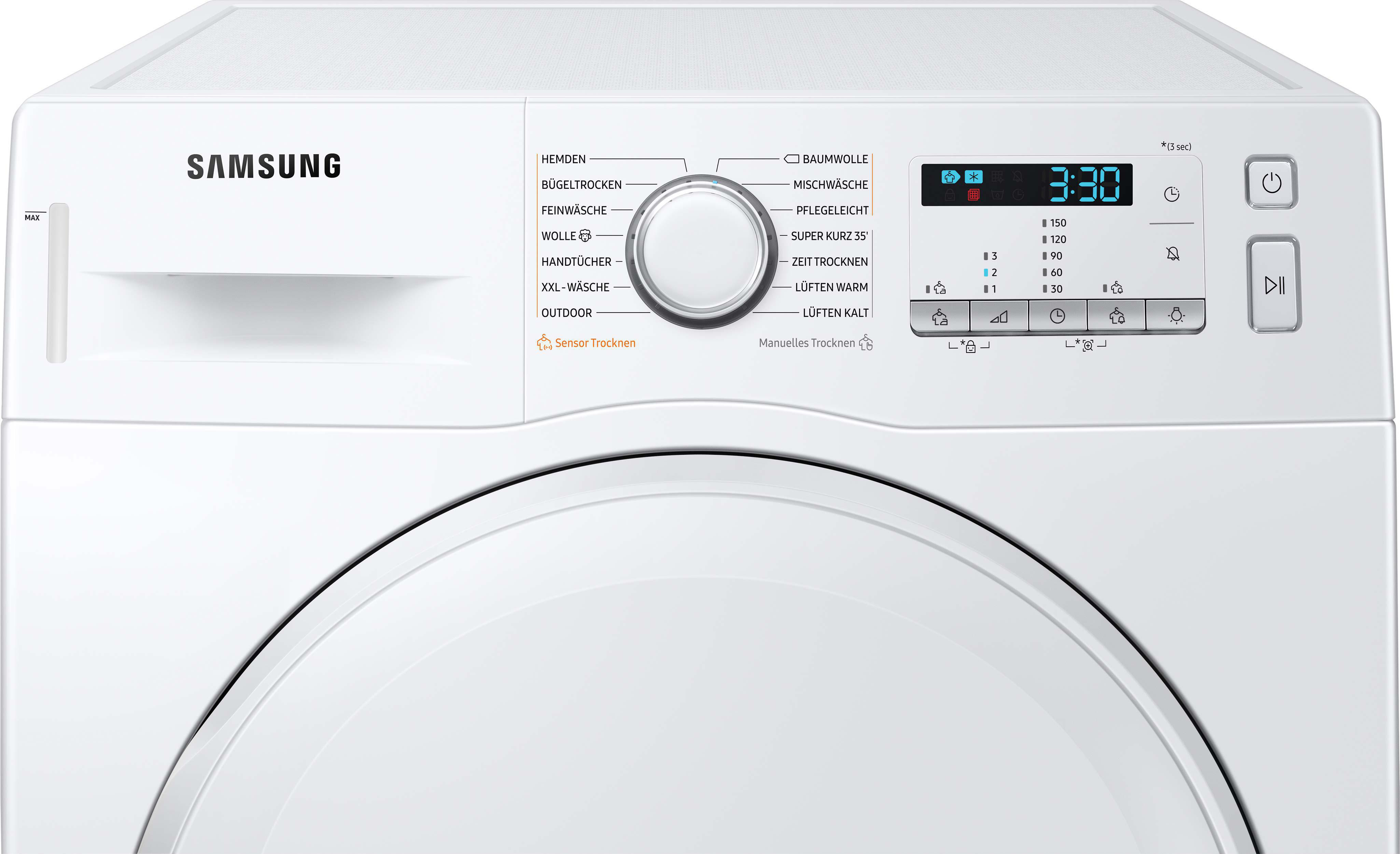SAMSUNG DV9FTA040DW Wärmepumpentrockner (9 kg, A++, Weiß)