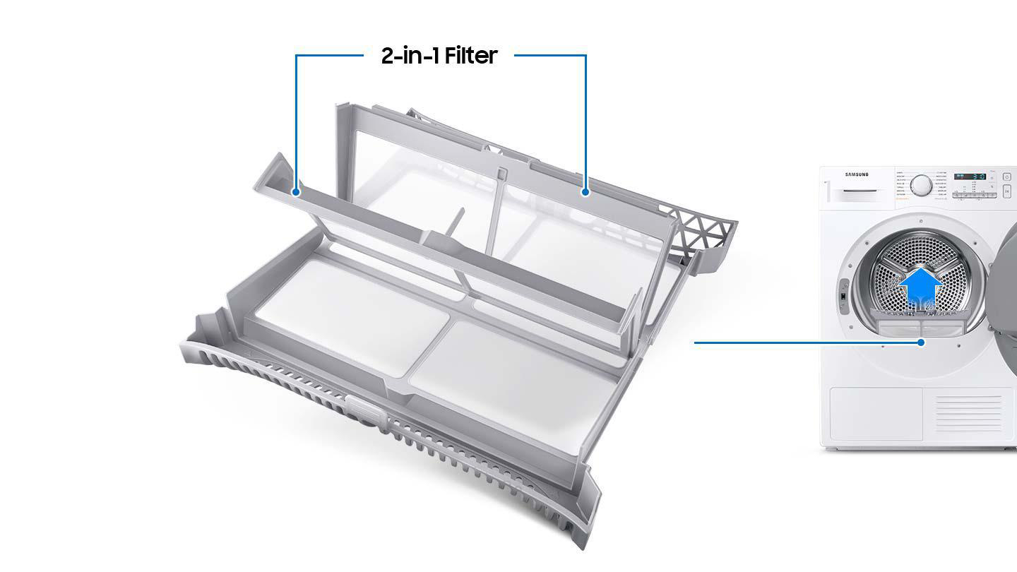 SAMSUNG DV9FTA040DW Wärmepumpentrockner (9 kg, A++, Weiß)