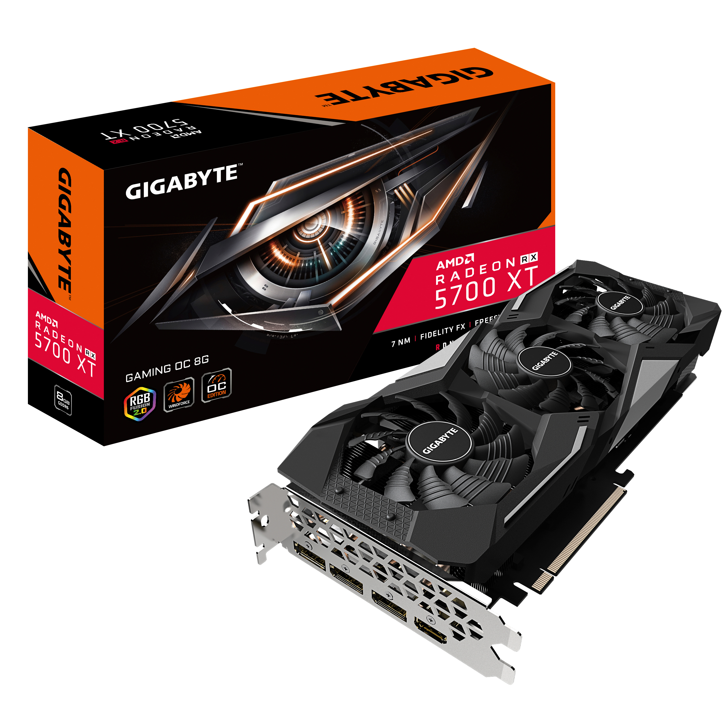 GIGABYTE Radeon™ RX 5700 XT Gaming OC 8GB (GV-R57XTGAMING OC-8GD 2.0) (AMD, Grafikkarte)