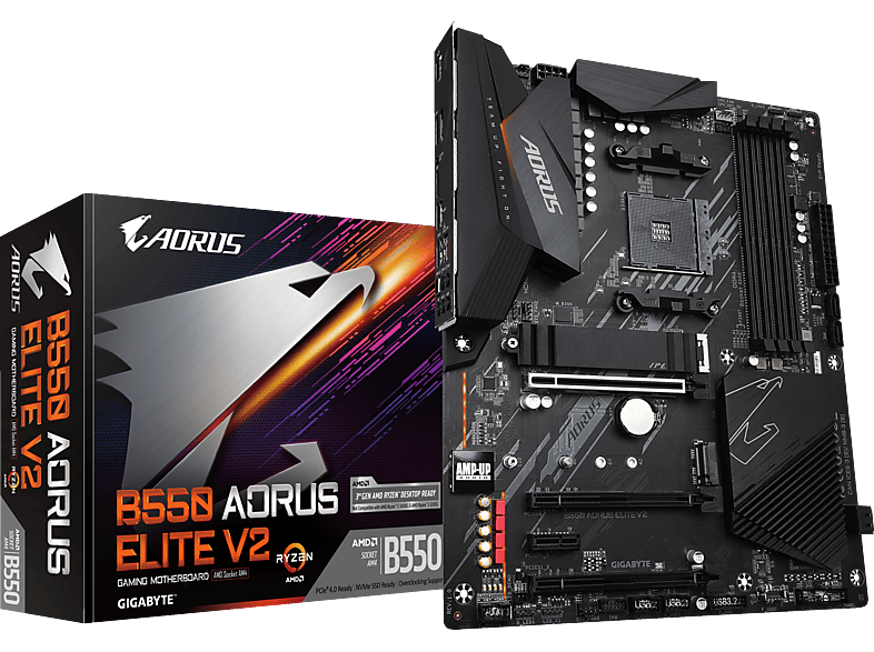 GIGABYTE B550 AORUS ELITE V2 Mainboard Mehrfarbig Mainboard AMD Sockel