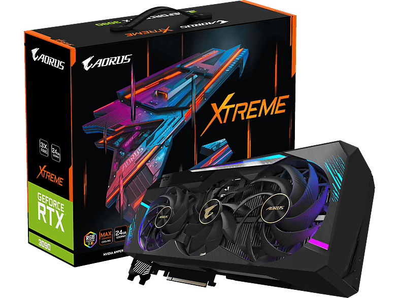 GIGABYTE GeForce RTX™ 3090 AORUS Xtreme 24GB (GV-N3090AORUS X-24GD) (NVIDIA, Grafikkarte)