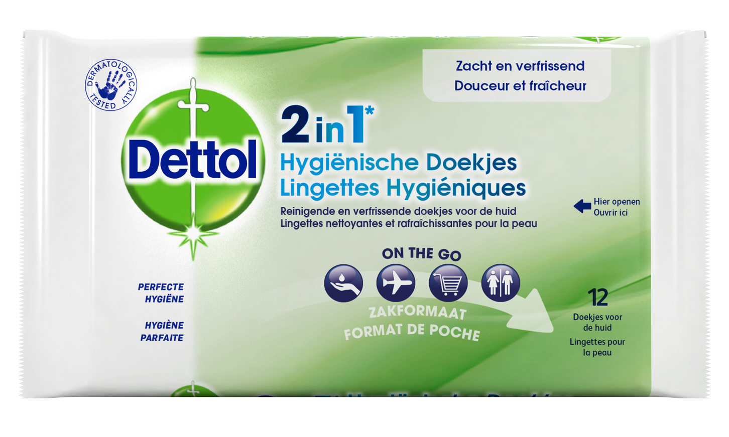 DETTOL Lingettes hygiéniques 2 en 1 (3086406)