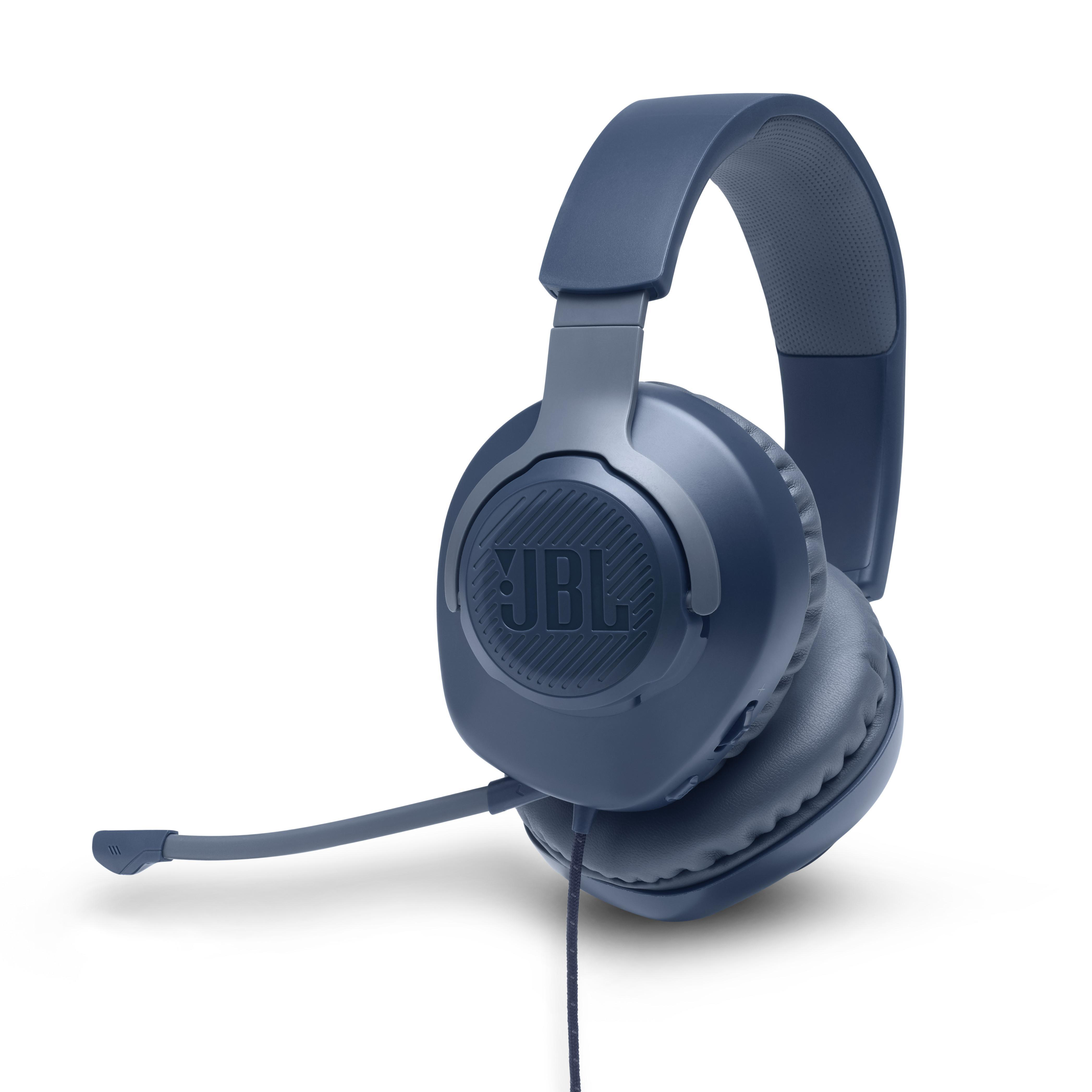 JBL Quantum 100, Over-ear Gaming Headset Blau