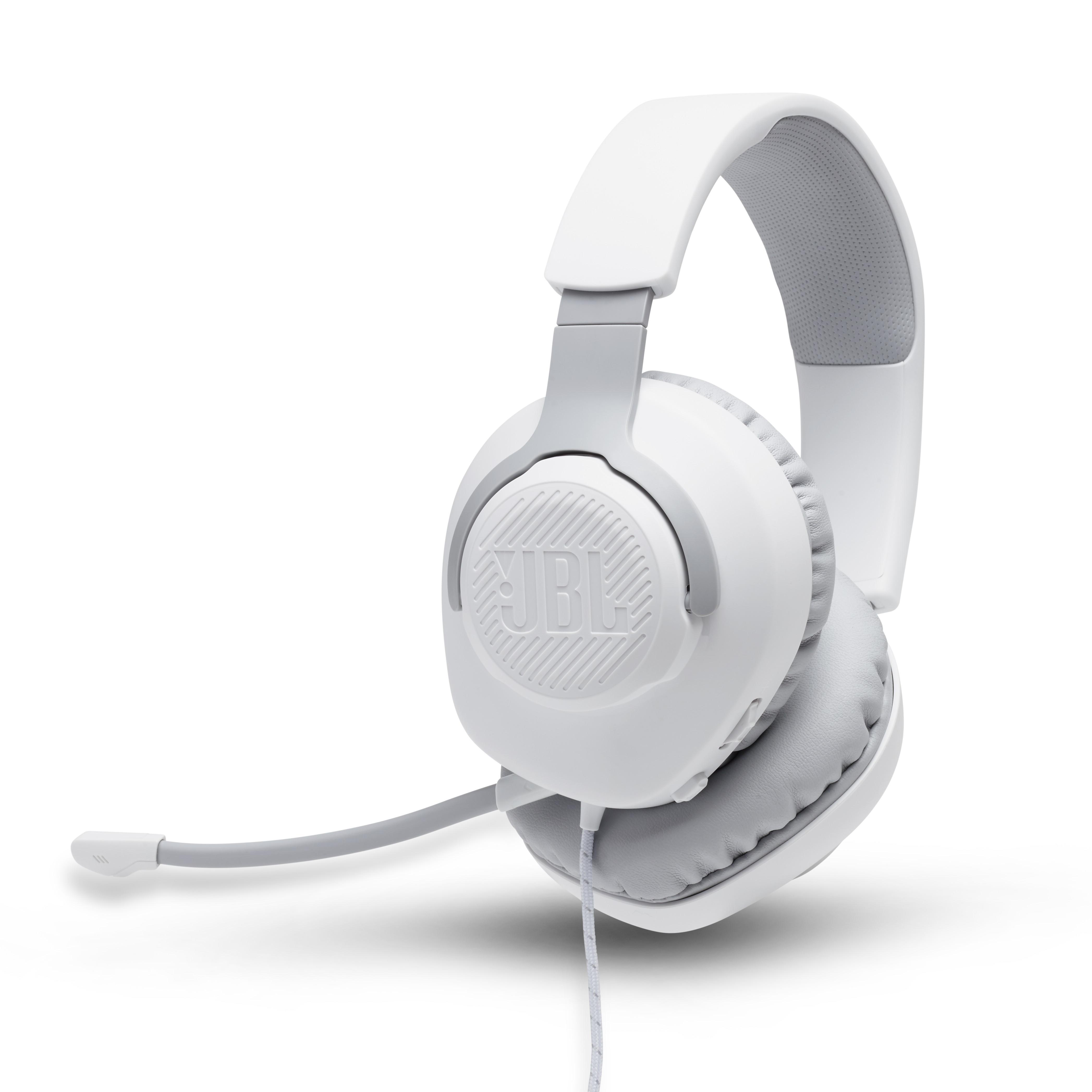 JBL QUANTUM 100, Over-ear Gaming Headset Weiß