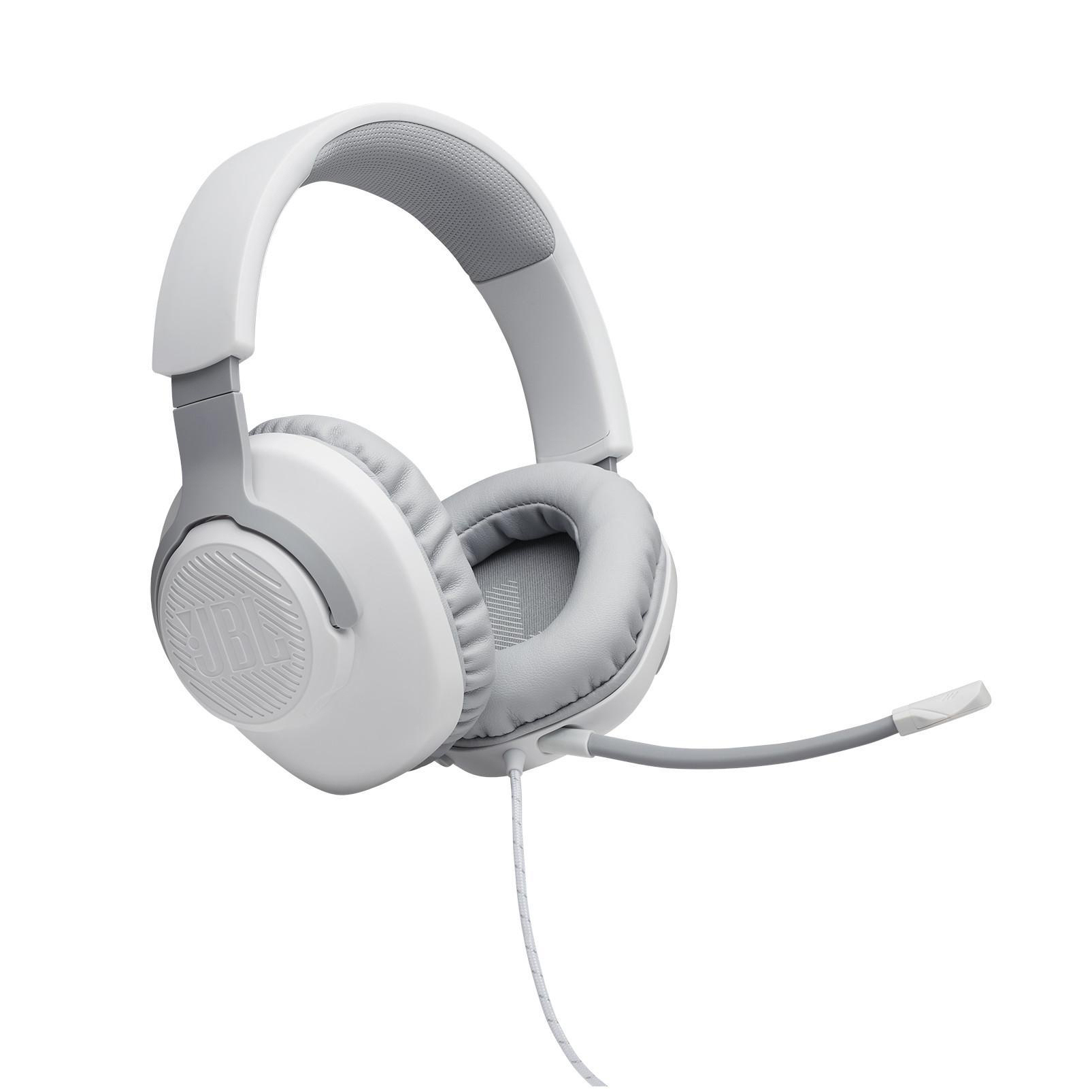 JBL QUANTUM 100, Over-ear Gaming Headset Weiß