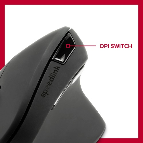 SPEEDLINK Piavo ergonomische Maus, Schwarz