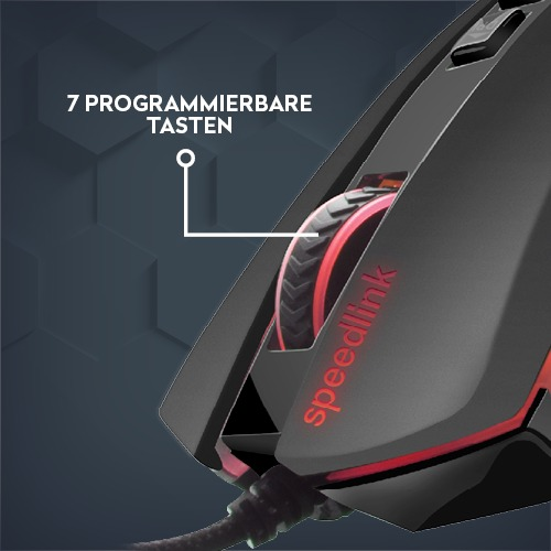 SPEEDLINK ORIOS Gaming Maus, Schwarz
