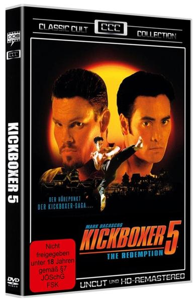 DVD-Cover. Zwei Männer auf dem Cover des Films Kickboxer 5.