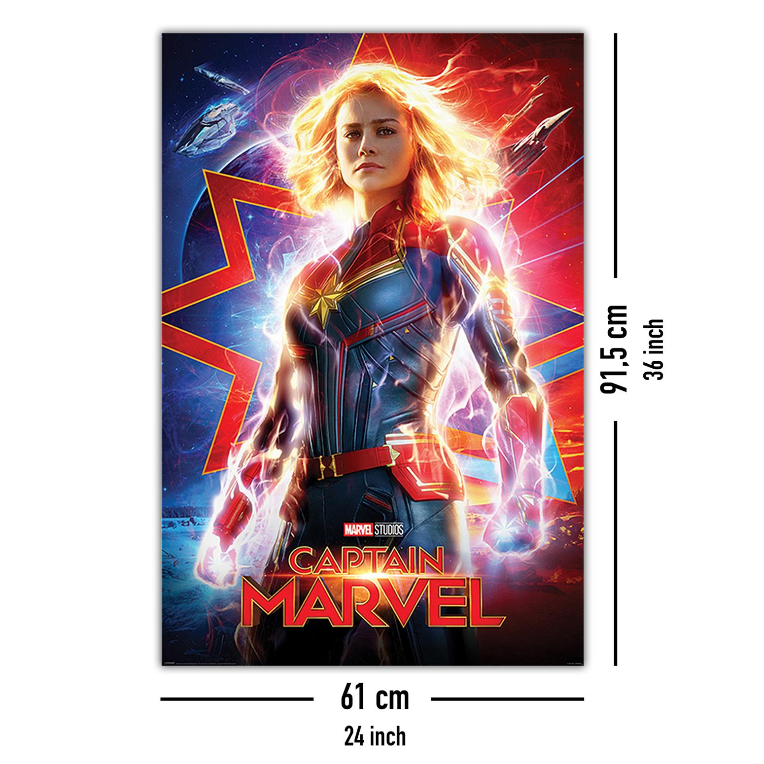 PYRAMID INTERNATIONAL Poster Captain Faster Marvel Further, Higher