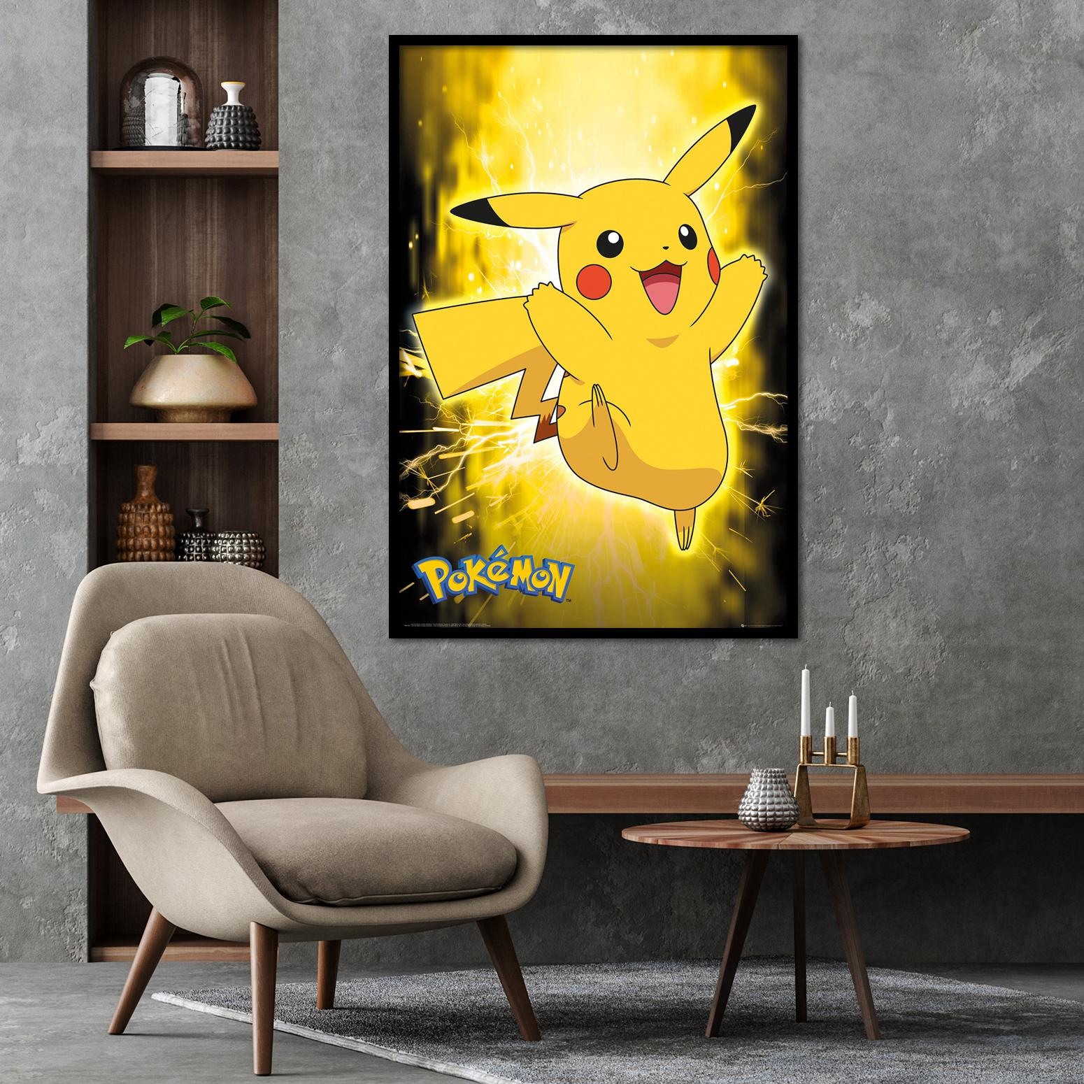 GB Poster EYE Pikachu Großformatige Pokémon Neon Poster