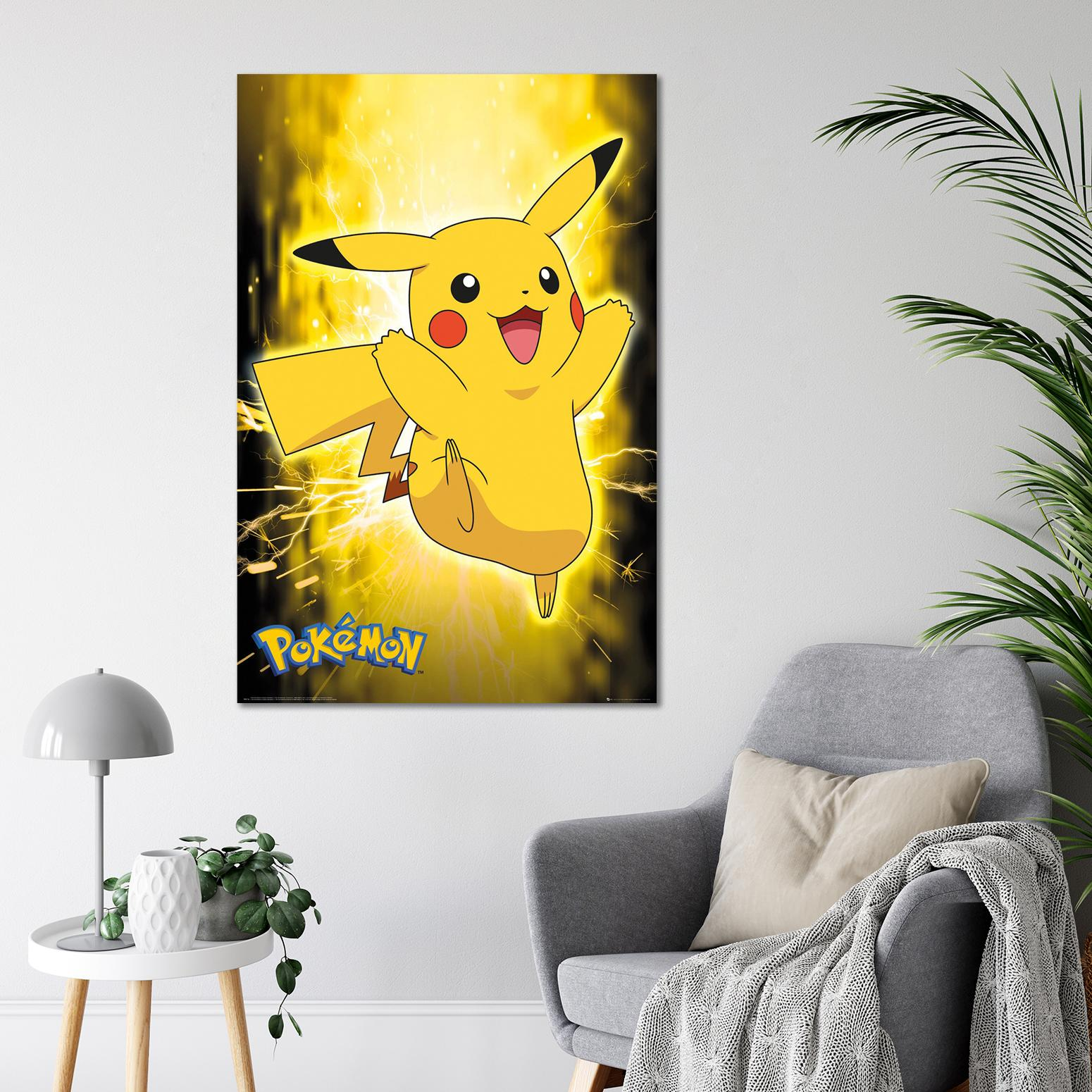 GB Poster EYE Pikachu Großformatige Pokémon Neon Poster