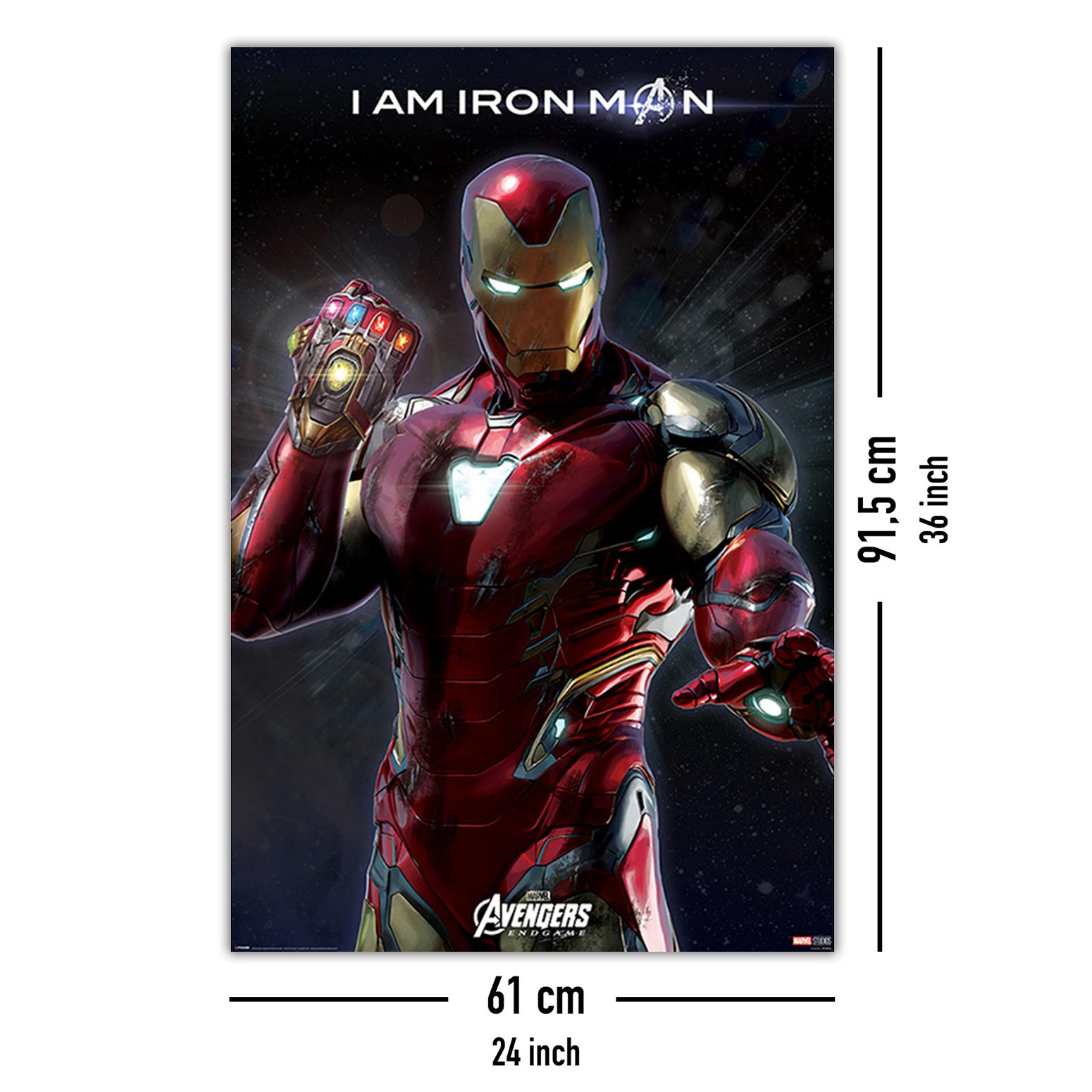 I INTERNATIONAL Man Avengers: Endgame Iron Am Poster Poster Großformatige PYRAMID