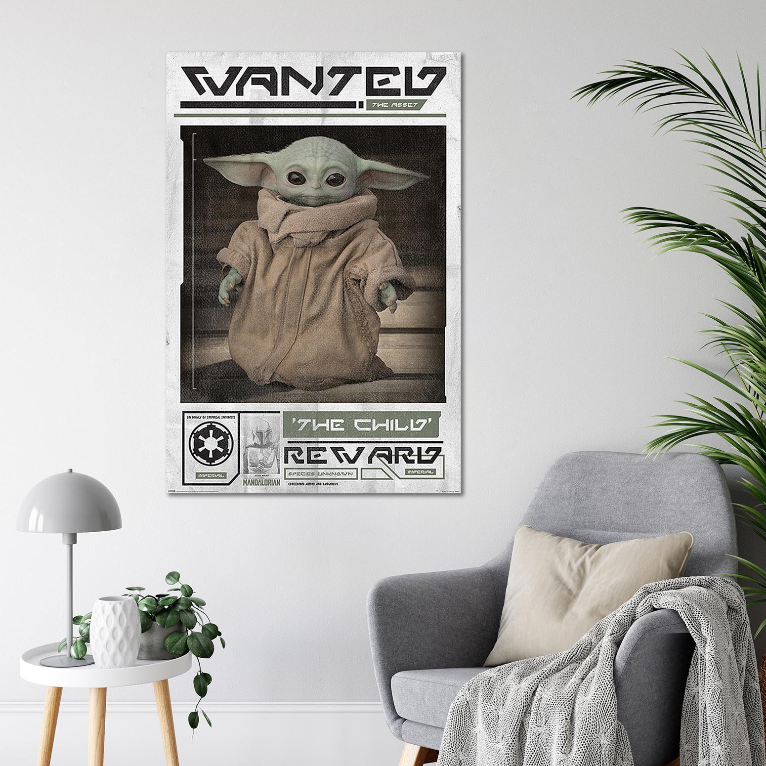 Wanted PYRAMID Poster Yoda INTERNATIONAL Baby The Child The Mandalorian Großformatige