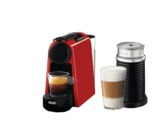 DE LONGHI Nespresso Kaffeemaschine Essenza Mini + Milk Ruby Red EN 85 RAE