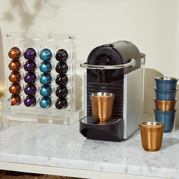 DE LONGHI EN 124 S Pixie Nespresso-Maschine Silber