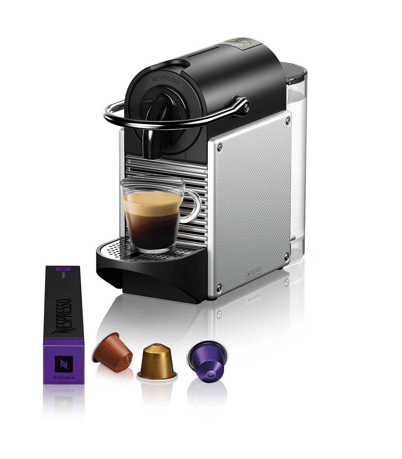 DE LONGHI EN 124 S Pixie Nespresso-Maschine Silber