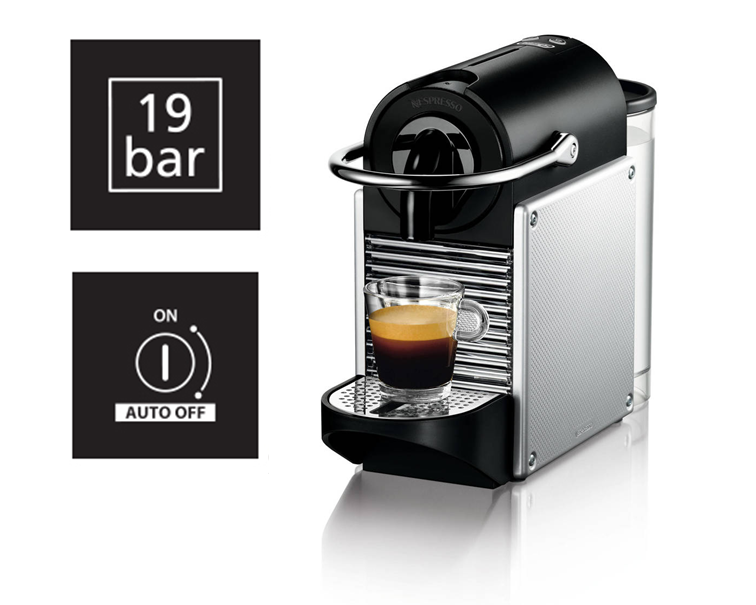 DE LONGHI EN 124 S Pixie Nespresso-Maschine Silber