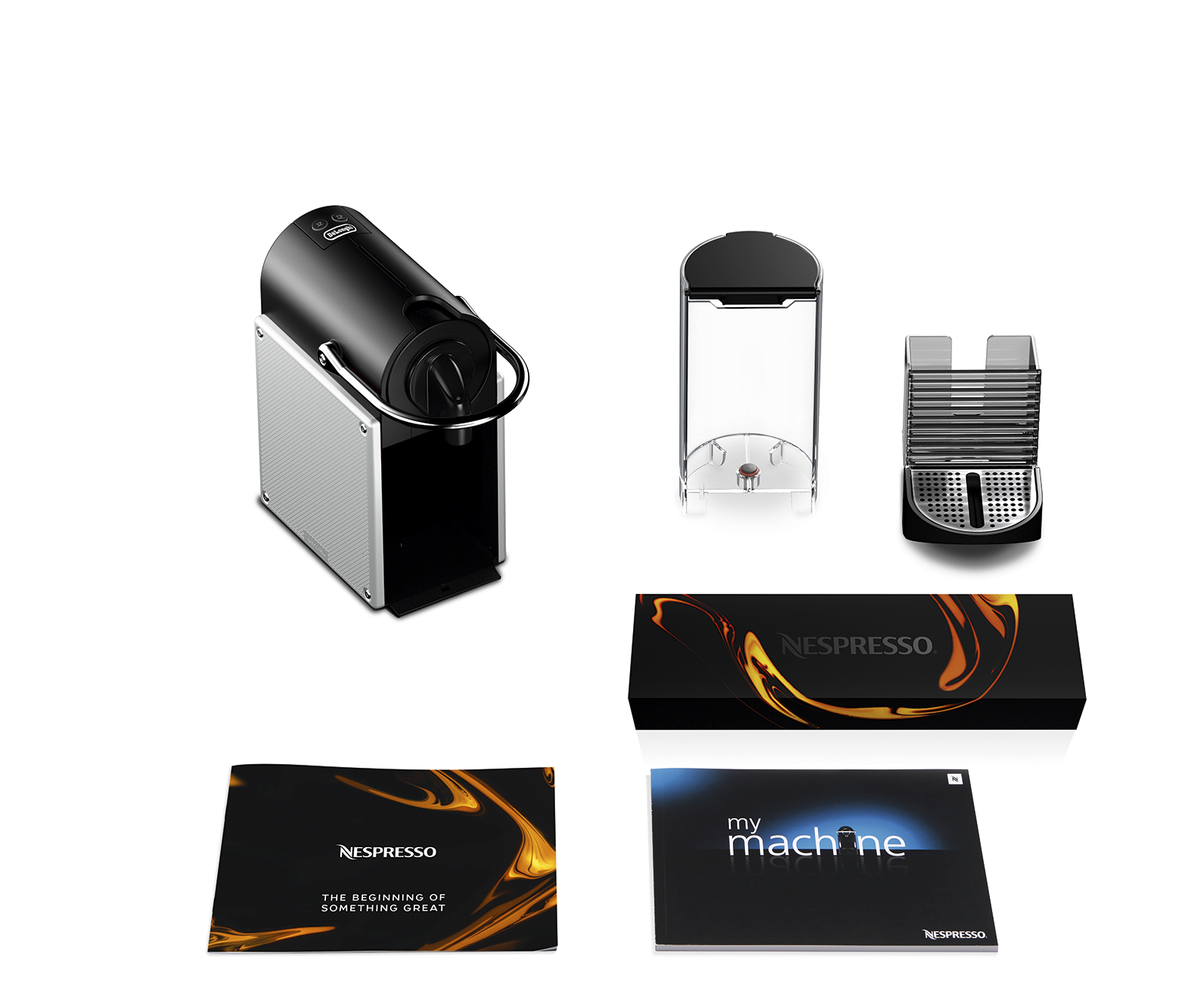 DE LONGHI EN 124 S Pixie Nespresso-Maschine Silber