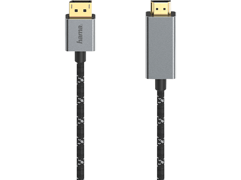 HAMA CABLE DPP/HDMI 4K 1.5M - Adapterkabel DisplayPort/HDMI (Schwarz)