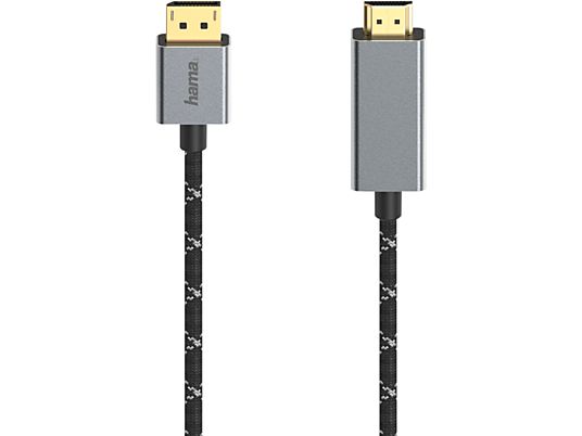 HAMA CABLE DPP/HDMI 4K 1.5M - Adapterkabel DisplayPort/HDMI (Schwarz)
