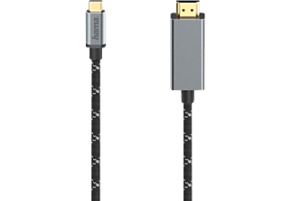HAMA USB-C/HDMI 4K 1.5M - Adapterkabel USB-C/HDMI (Schwarz/Grau)