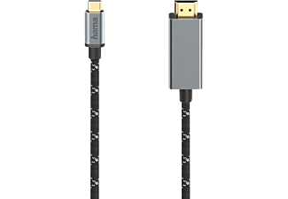 HAMA USB-C/HDMI 4K 1.5M - Cavo adattatore USB-C/HDMI (Nero/Grigio)