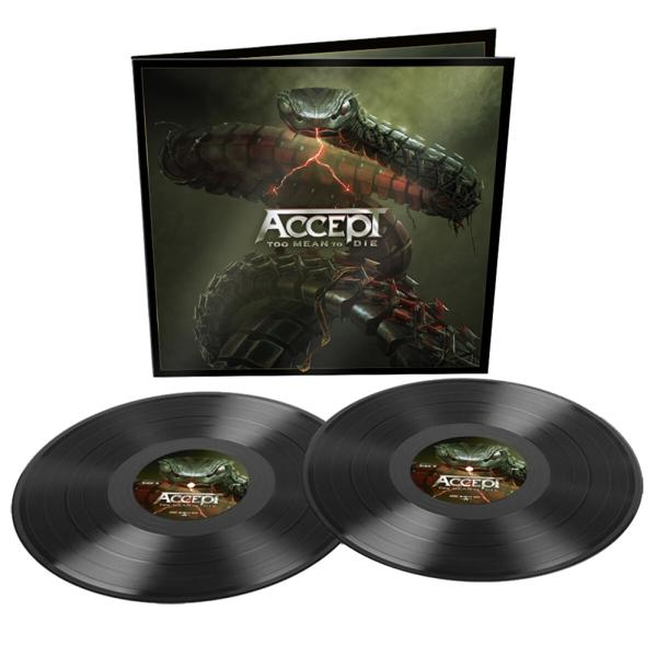 Albumcover mit zwei Vinyls. Ein Schlangenbild und der Text 'Accept Too Mean To Die'.