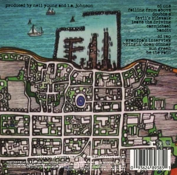 CD hátlap térkép illusztrációval.