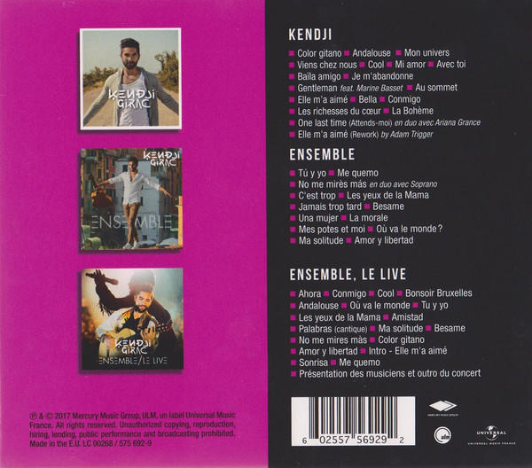 Pochette de CD avec un homme, des titres de chansons et une liste de chansons en français.