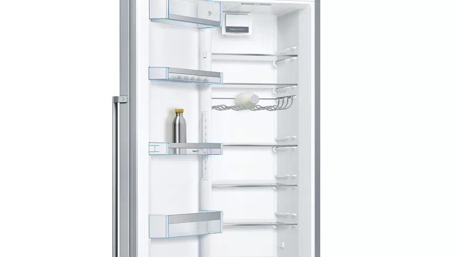 Frigorífico una puerta - Bosch KSV36BIEP, 346 l, Sin Congelador, 186 cm, 39 dB, Inox