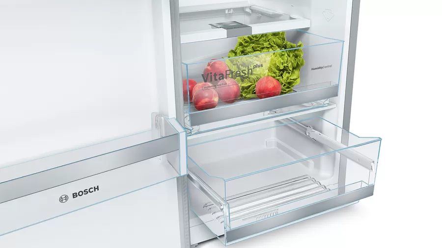 Frigorífico una puerta - Bosch KSV36BIEP, 346 l, Sin Congelador, 186 cm, 39 dB, Inox